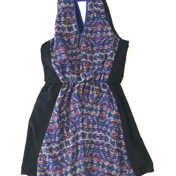 Lush Abstract Print Blouson Skater Dress 🖤 - Picture 6 of 7